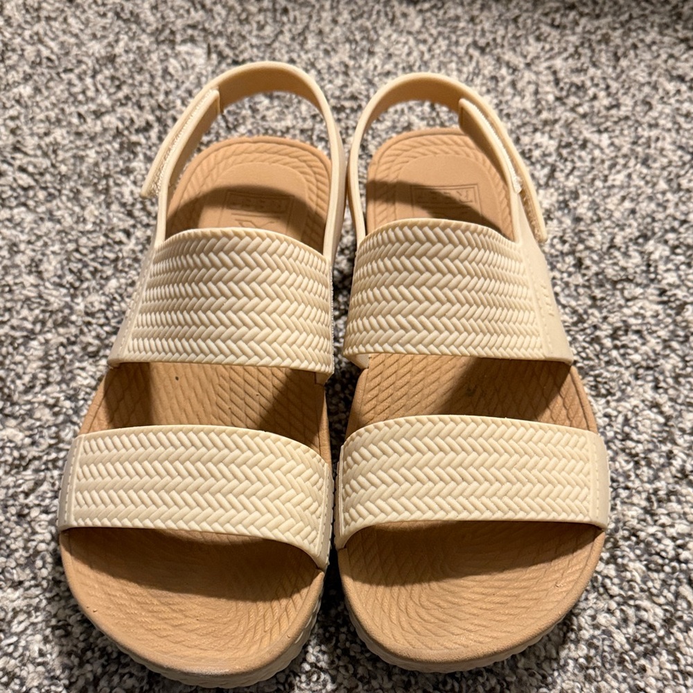 Beige Reef Water-proof Strap Slingback Sandals